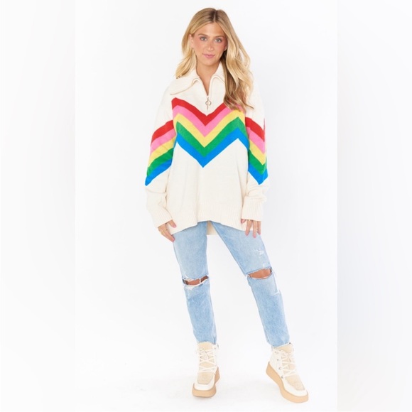 Show Me Your Mumu Weston rainbow sweater plus - Picture 2 of 10